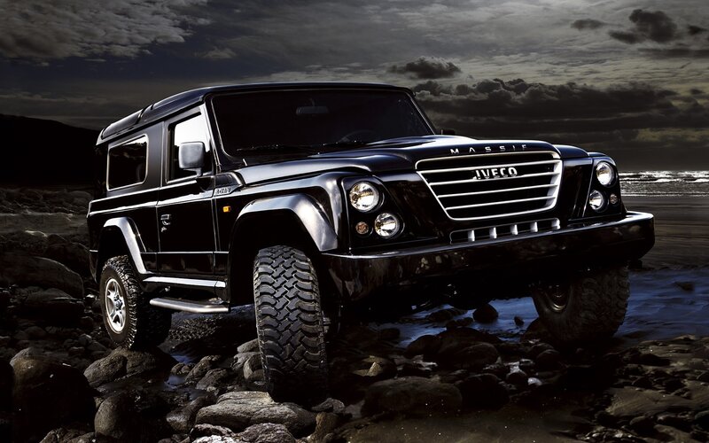 Black Off-road Vehicle — Dramatic, Night