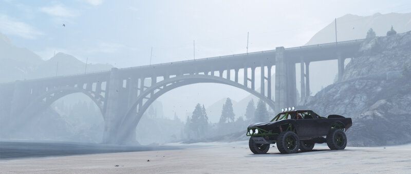 Black Off-road Vehicle — Gray