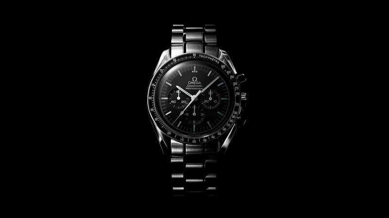 Black Omega Watch — Dramatic, Photograph, Tachymeter