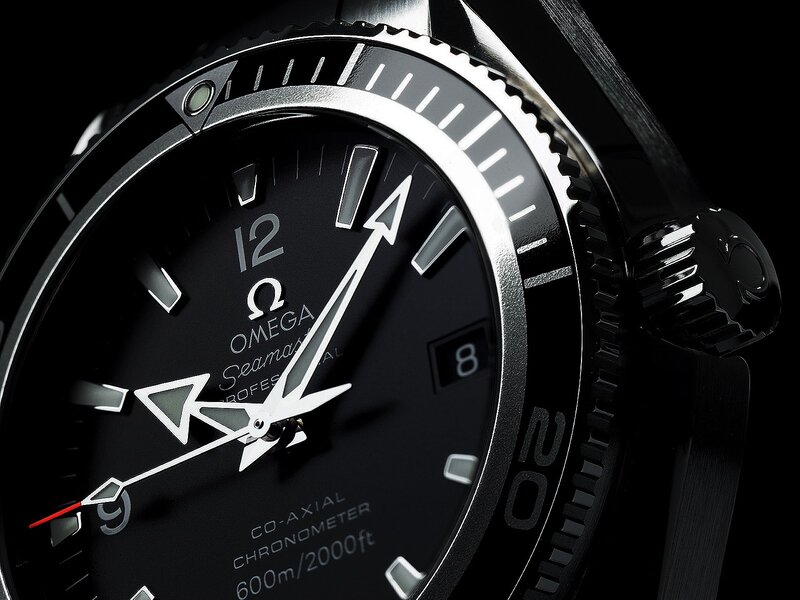 Black Omega Watch — Dramatic, Photograph, Watch Face, Rotating Bezel