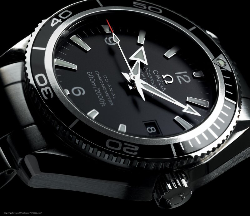 Black Omega Watch — Dramatic, Photograph, Watch Face