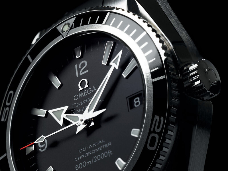 Black Omega Watch — Dramatic