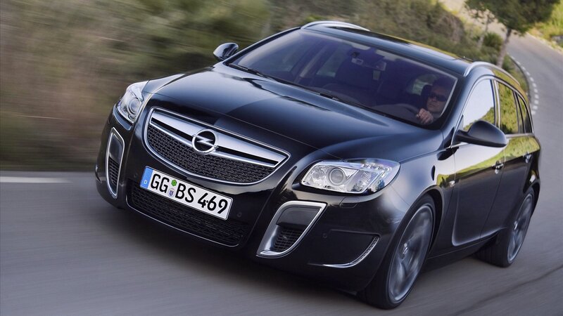 black opel in motion
