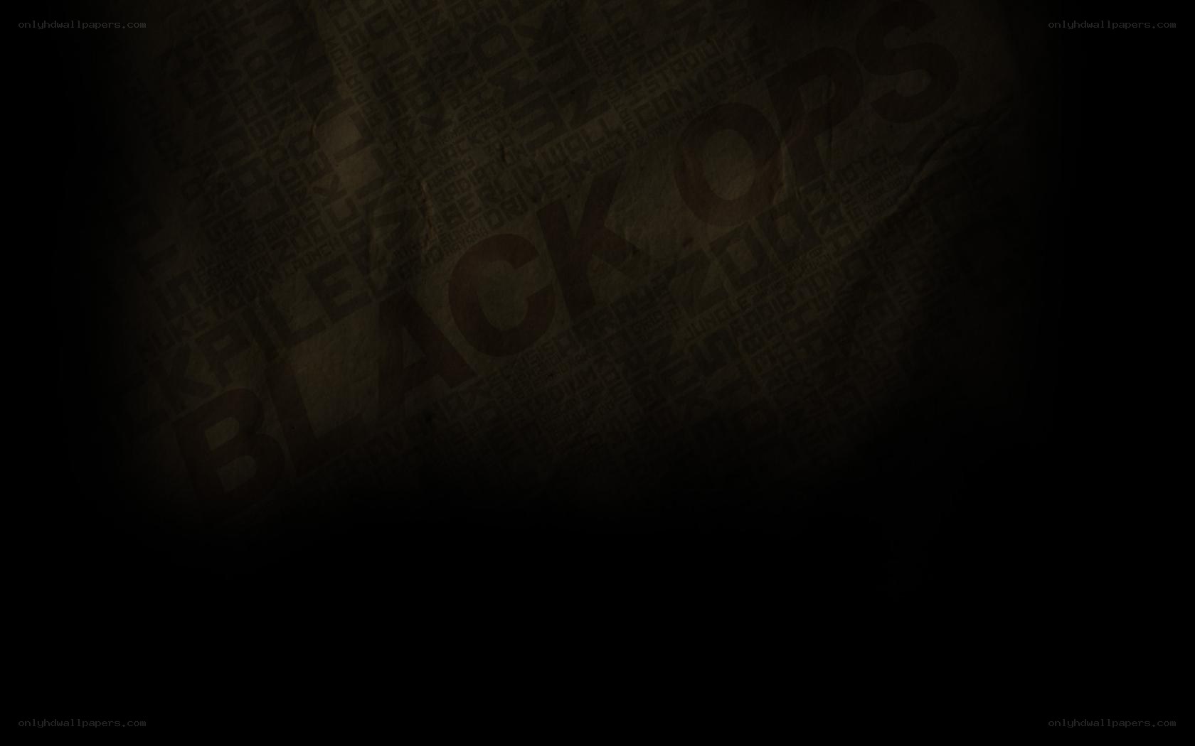 Black Ops text on dark background