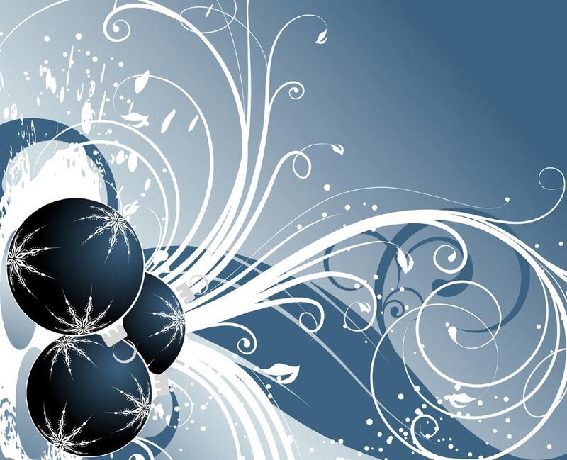 Black Ornaments with Swirls
