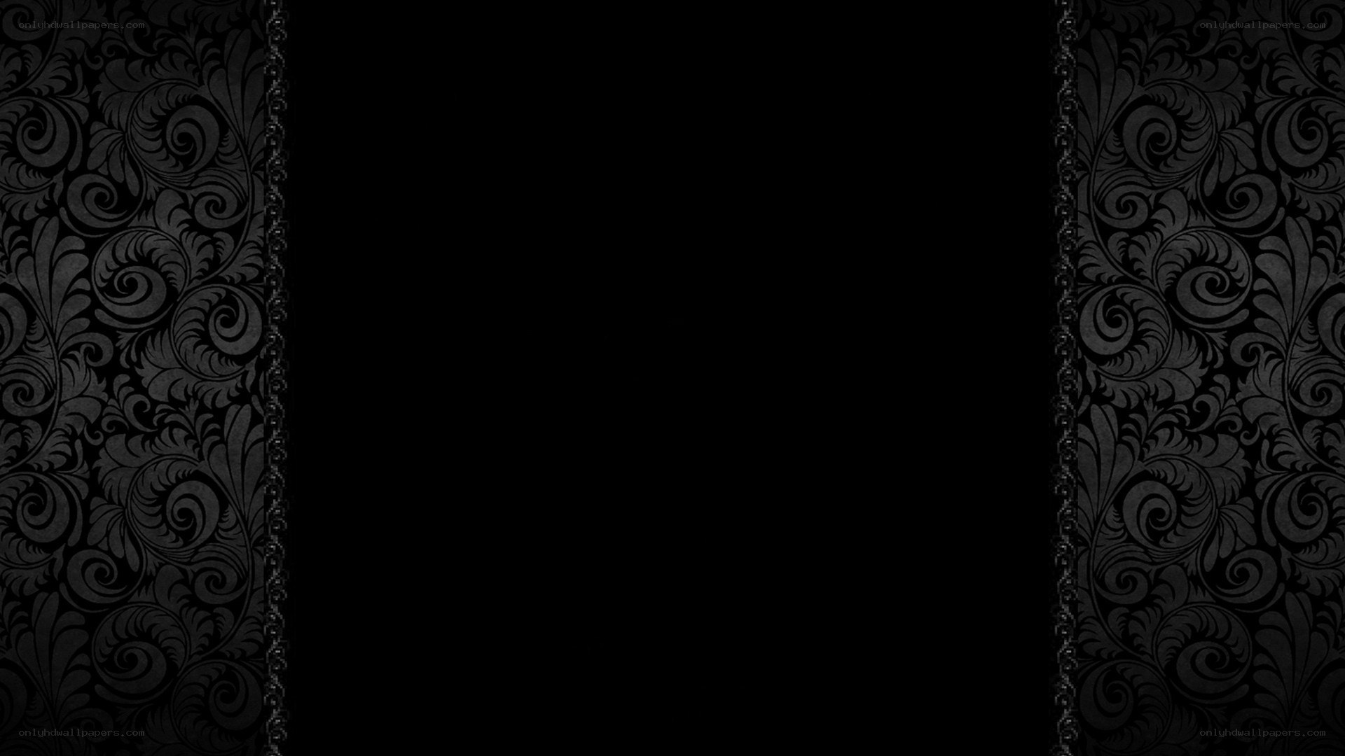 black ornate pattern wallpaper