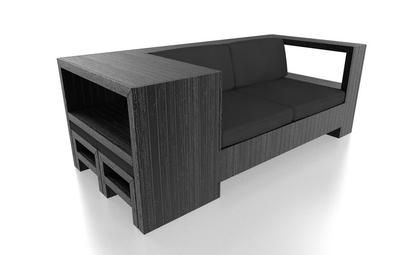 Black Outdoor Sofa