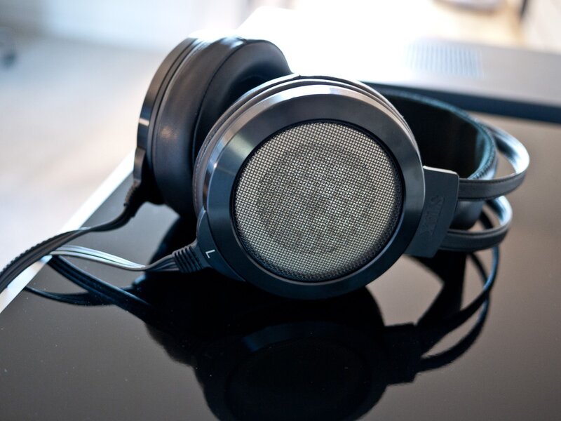 black over-ear headphones