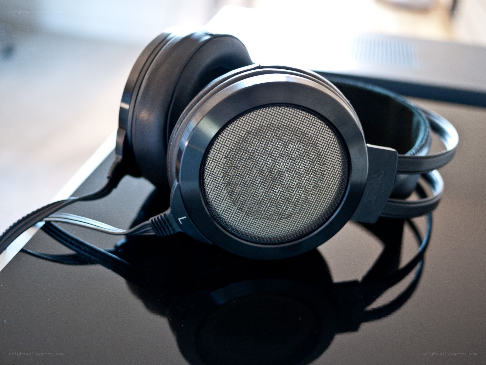 black over-ear headphones
