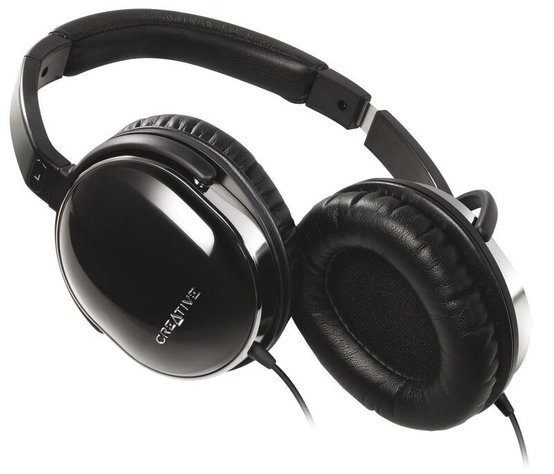 black over-ear headphones