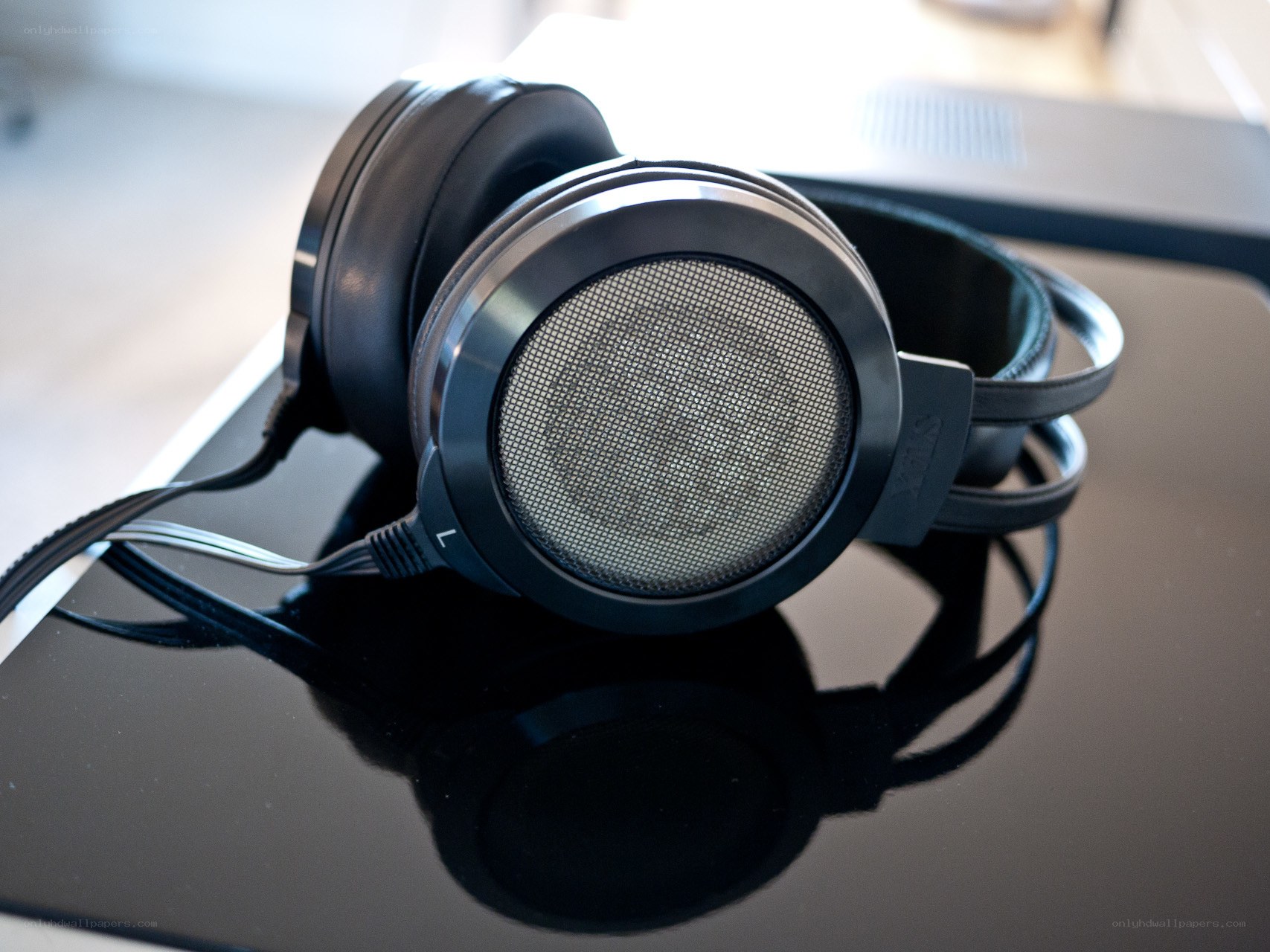 black over-ear headphones