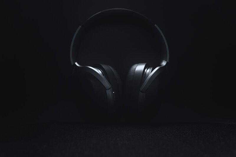 Black Over-ear Headphones — Dramatic, Photograph, Headband, Earcups