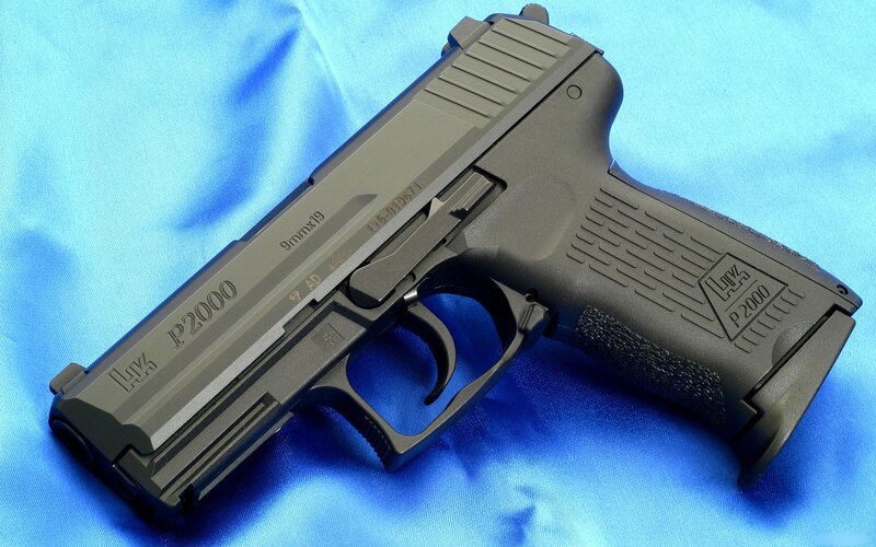 Black P2000 pistol