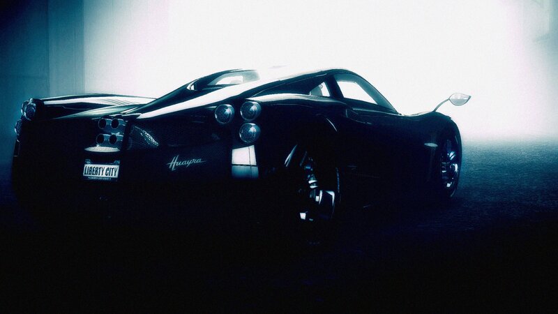 Black Pagani Huayra — Dramatic, Photograph