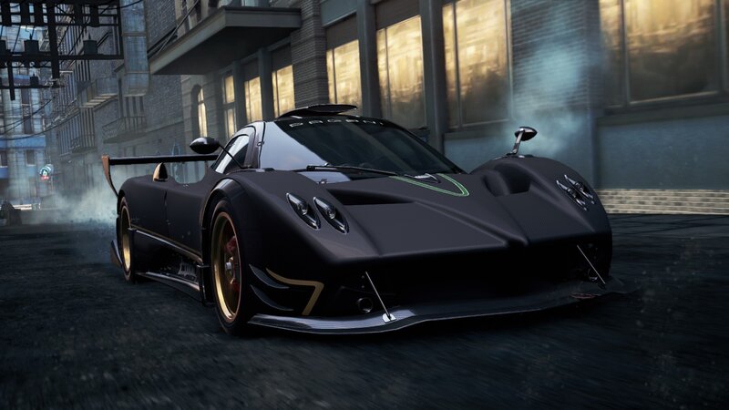 black pagani sports car