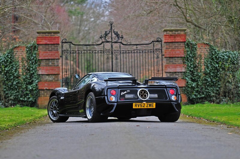 Black Pagani Zonda S at gate