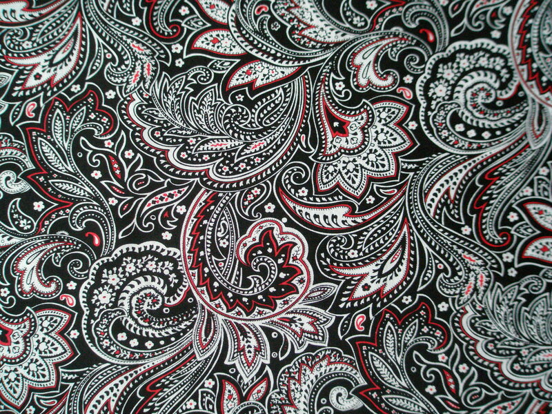 Black Paisley Fabric