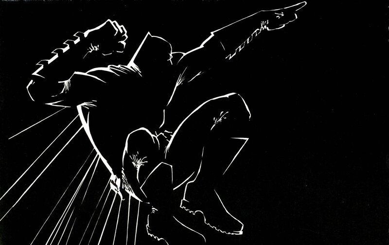 Black Panther action silhouette