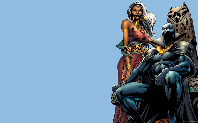 Black Panther and Storm in Wakanda