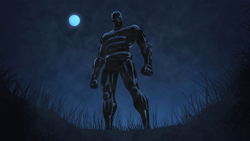 Black Panther Character — Blue