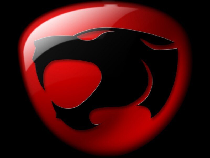 Black Panther Head — Red, Dramatic