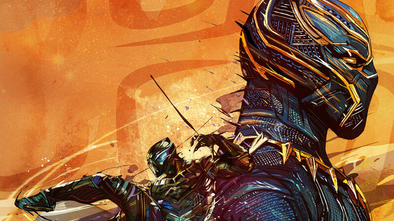 Black Panther in Combat — Orange