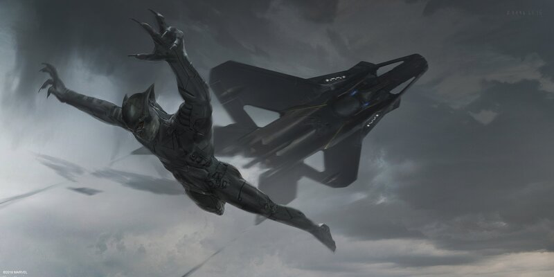 Black Panther in Flight