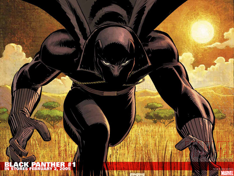 Black Panther in the savanna