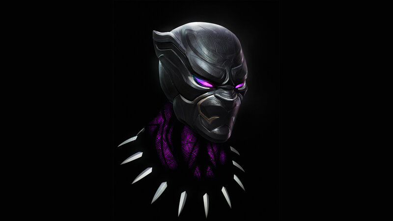 Black Panther Mask — Dramatic, Digital Art, Claws