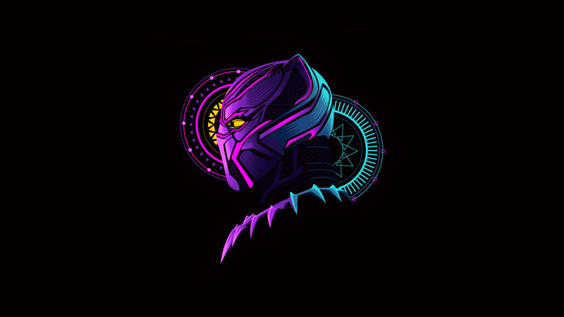 Black Panther Mask — Purple