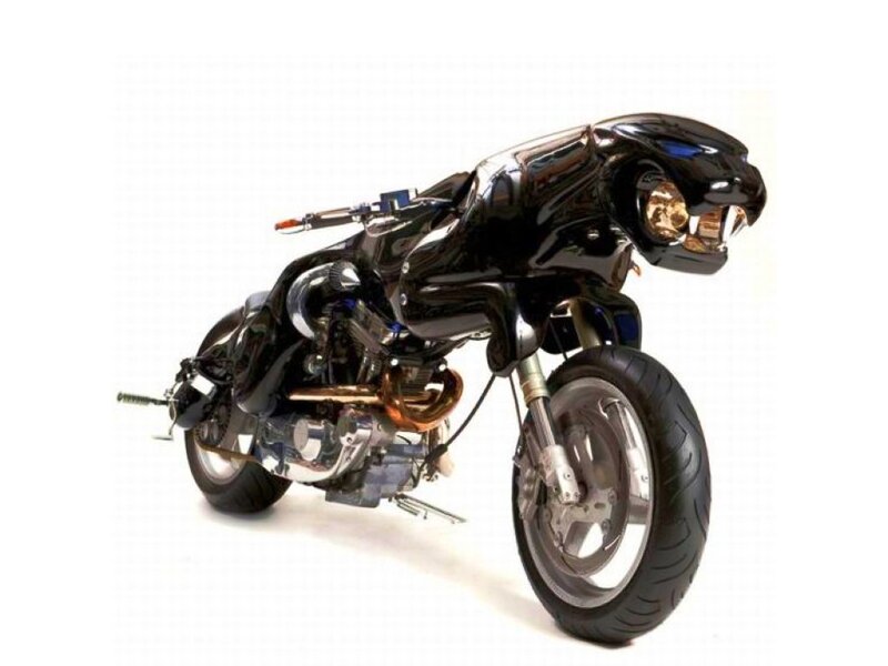 Black Panther Motorcycle — Dramatic