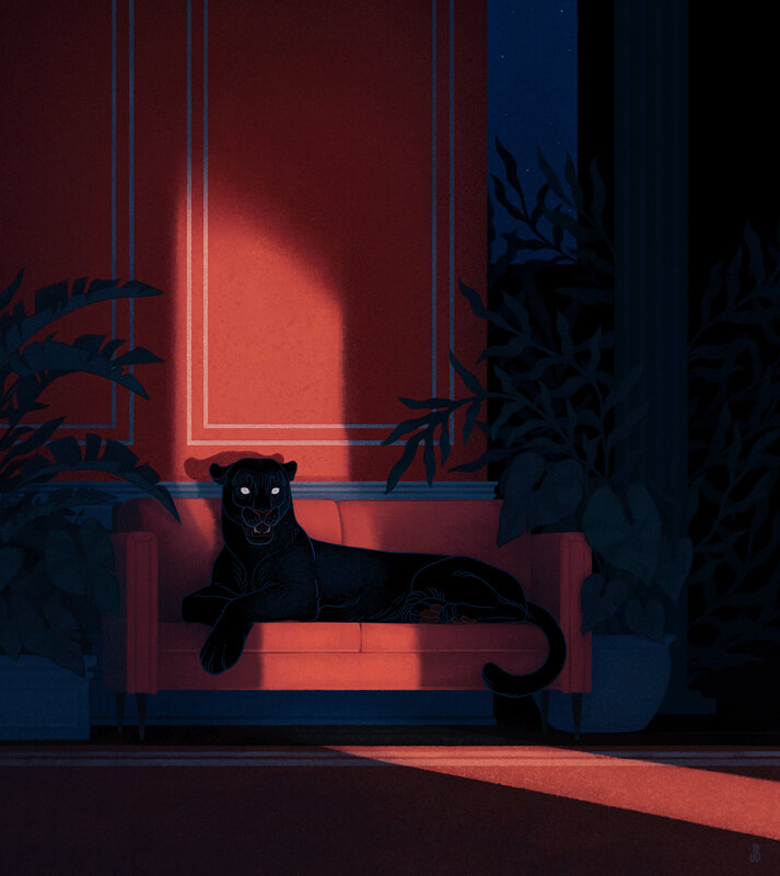 Black Panther on Couch