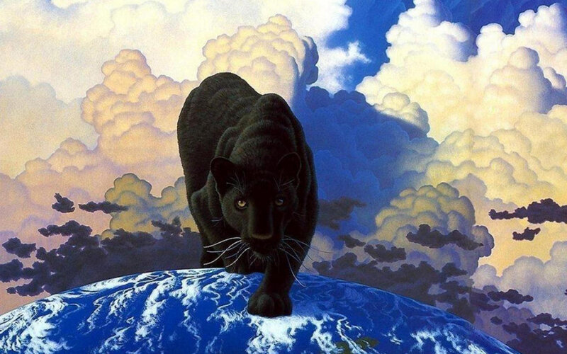 Black Panther on Earth — Blue