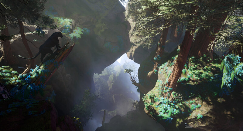 Black Panther on Rock — Green