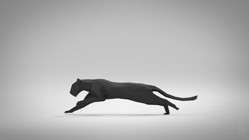 Black Panther Sculpture