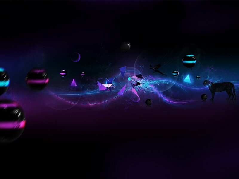 Black Panther Silhouette — Purple