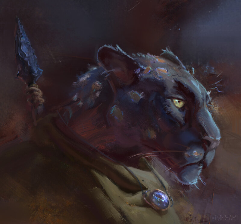 Black Panther with Dagger