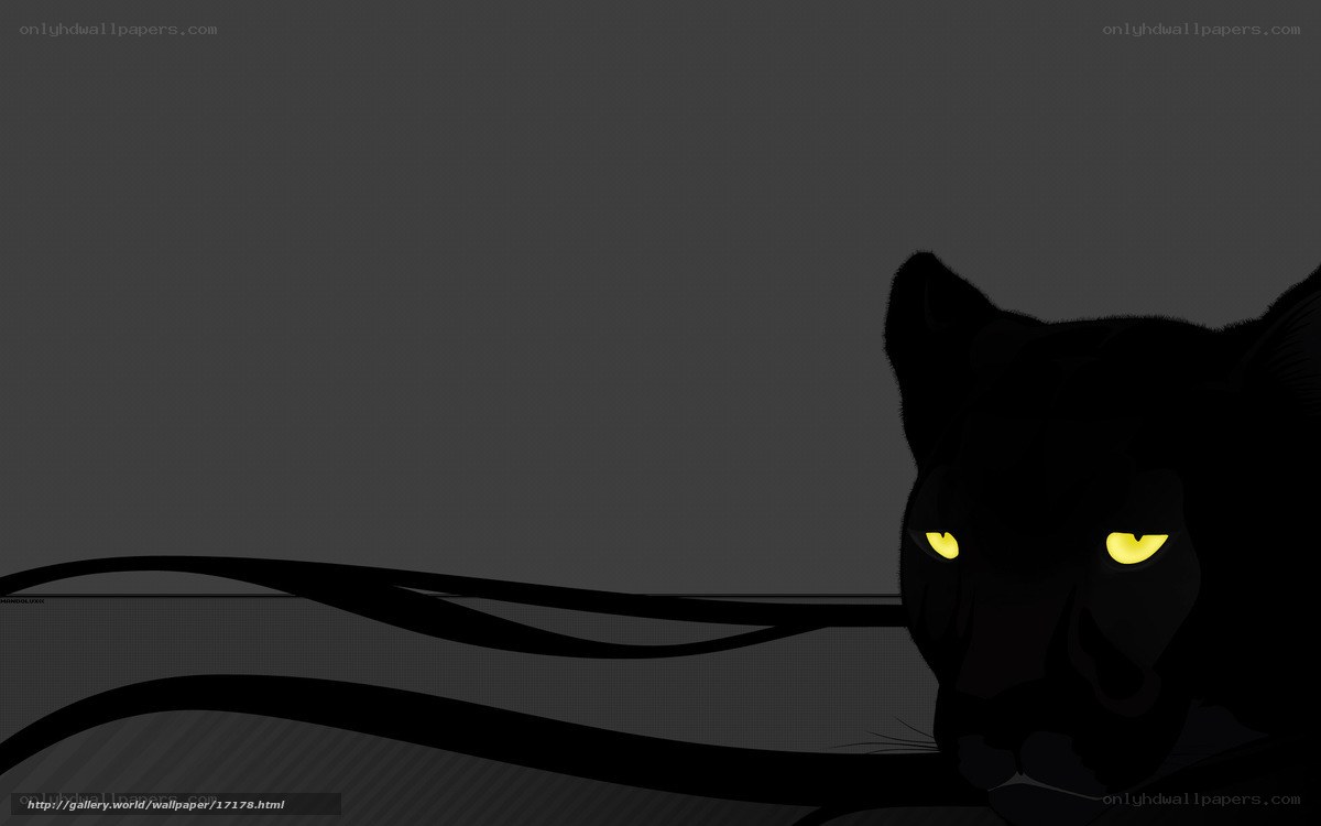 black panther with glowing eyes