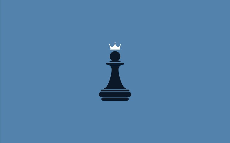 Black Pawn with Crown