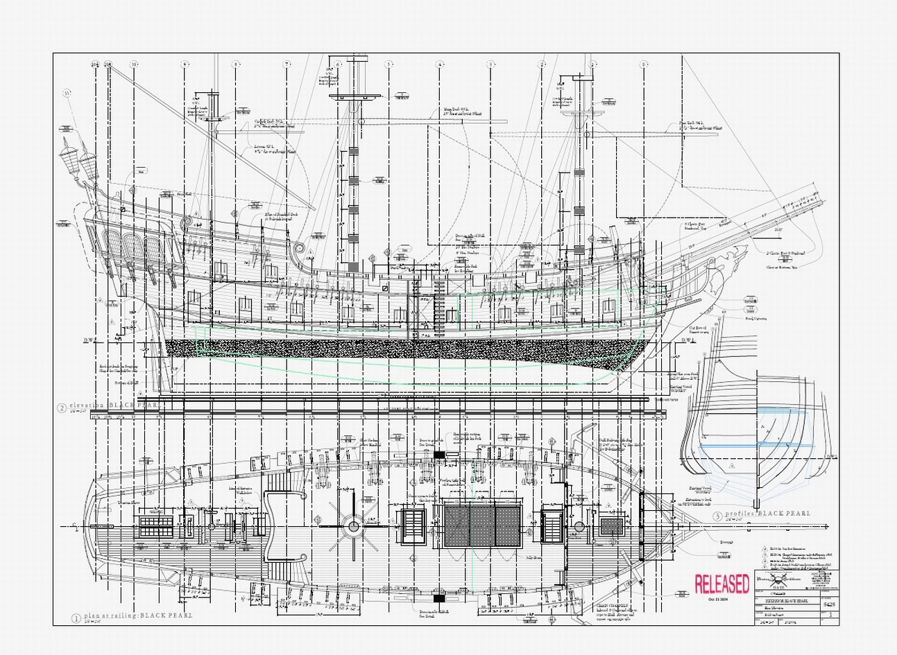 Black Pearl ship blueprint