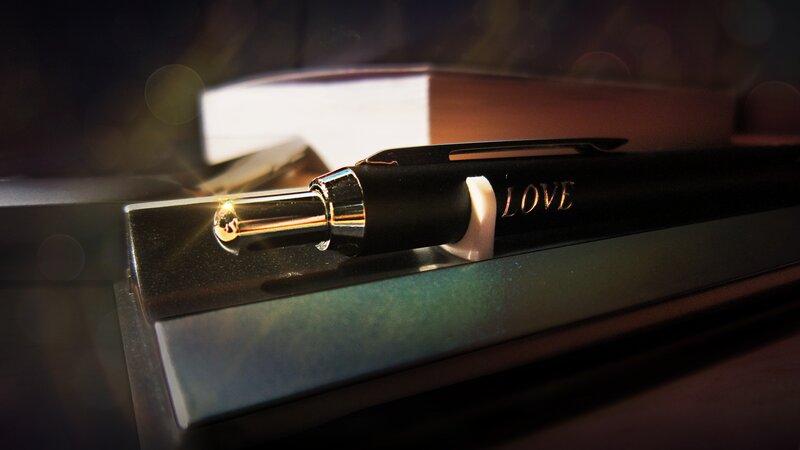 Black Pen with Gold Accents