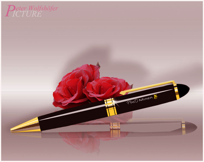 Black Pen with Roses