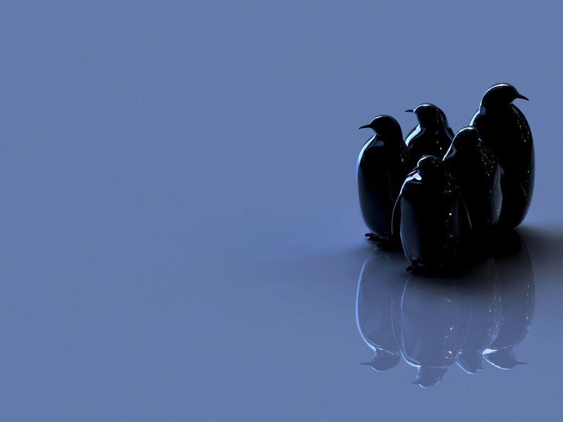 Black Penguin Figurines