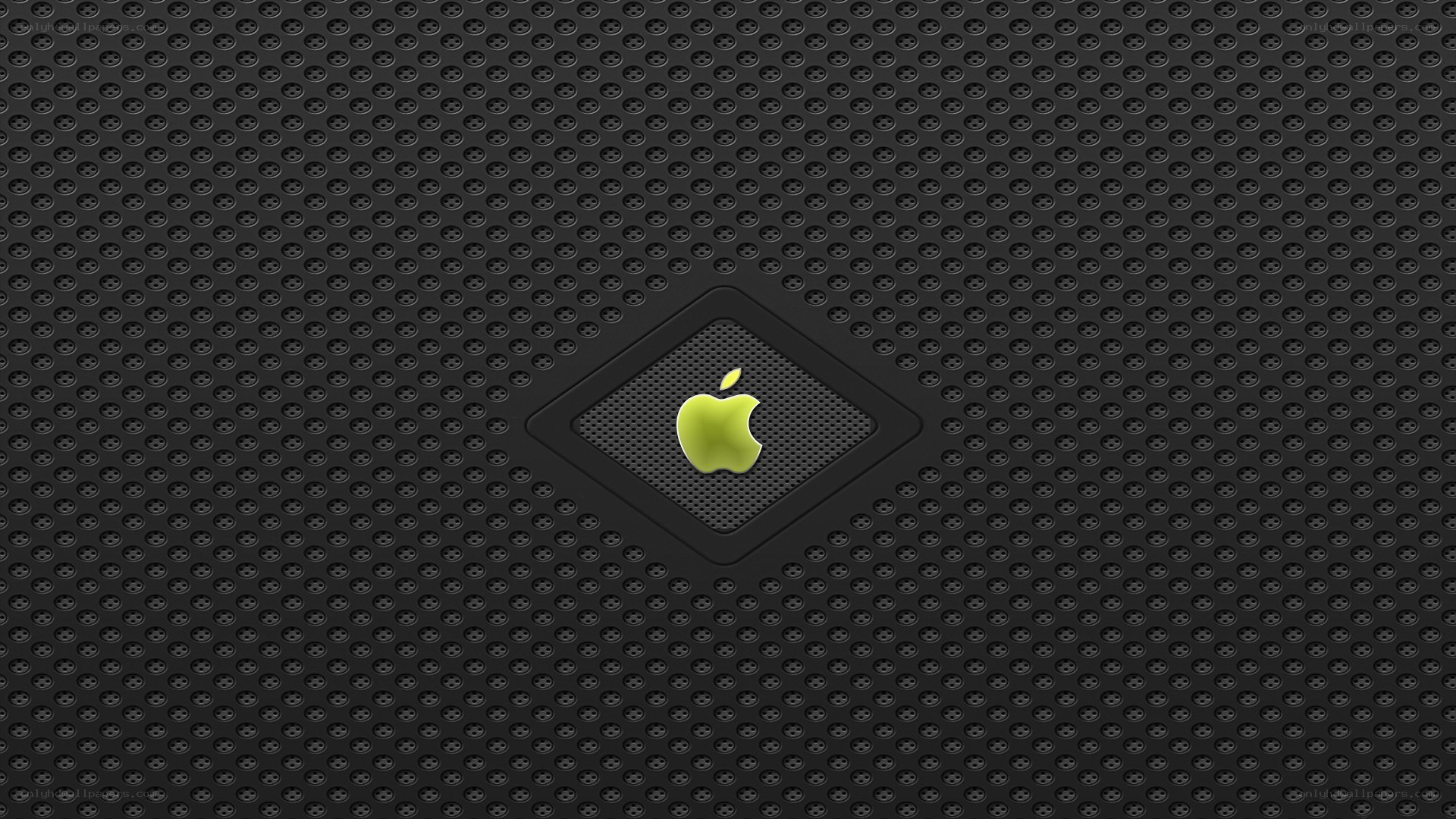 black perforated background with apple logo
