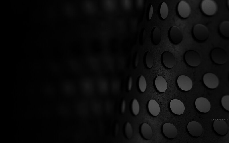 Black Perforated Surface — Dark, Abstract