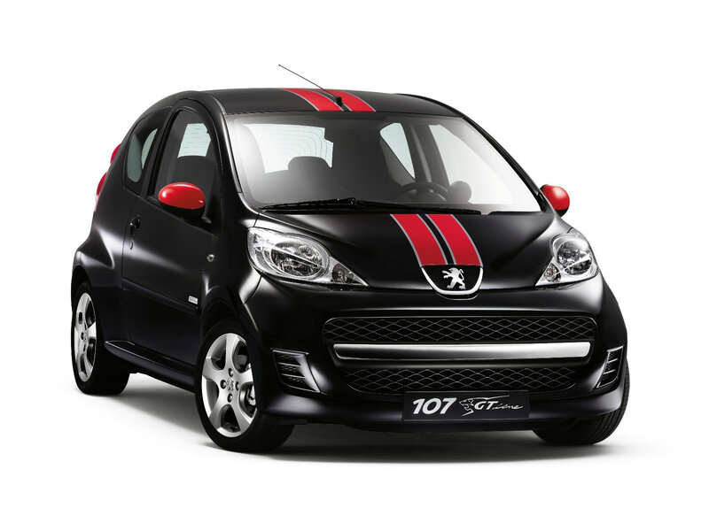 Black Peugeot 107 GT Line