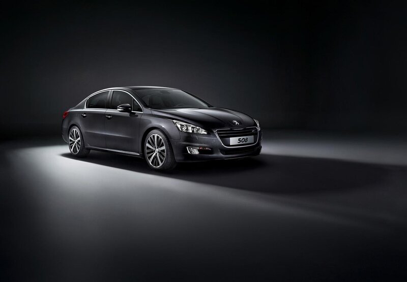 Black Peugeot 508 sedan