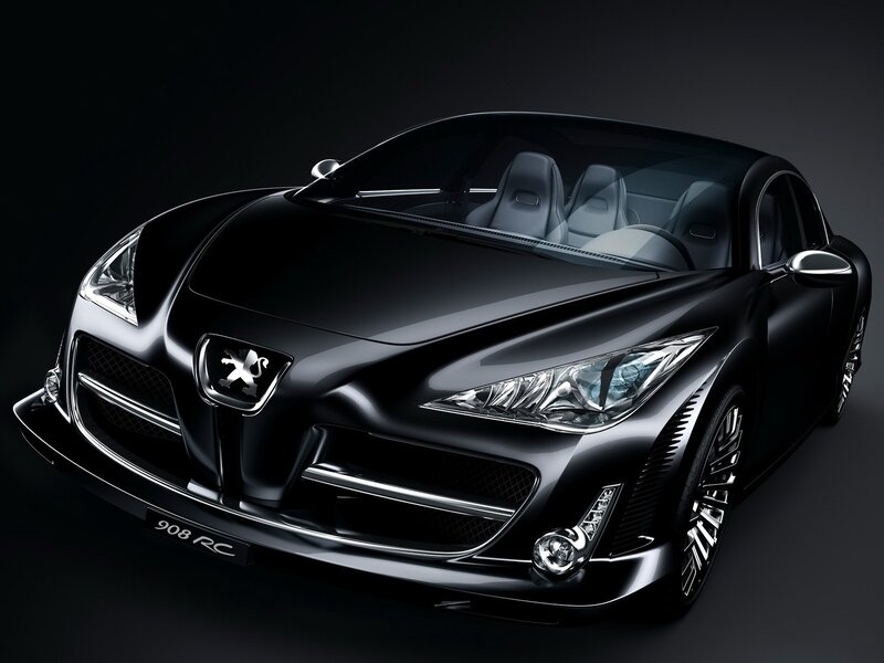 Black Peugeot 908 RC concept car