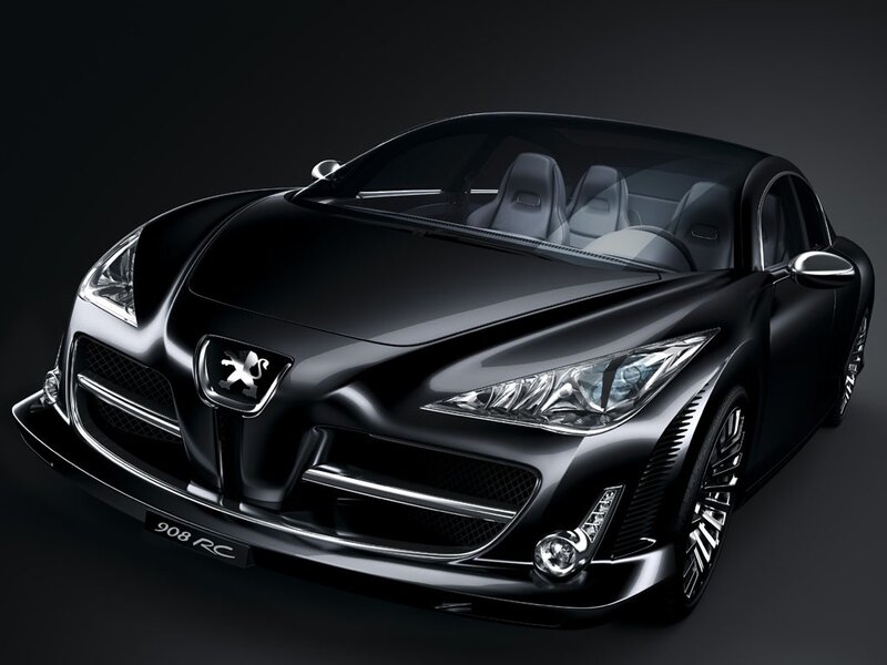 Black Peugeot 908 RC concept car
