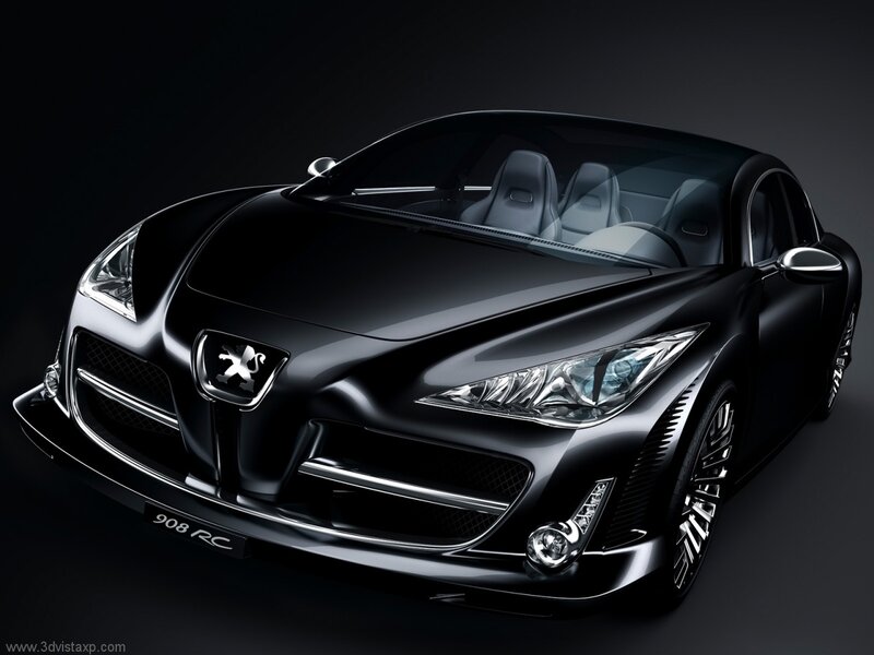 Black Peugeot 908 RC concept car